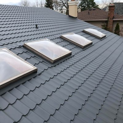 Sun windows installed in new steel roof